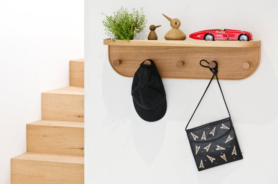 Nook 5 Hook Shelf - Oak - Unbeatable Bathrooms