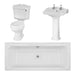 Nuie Legend Traditional Full Bathroom Suite with 1800 x 800mm Art Deco Bath - Unbeatable Bathrooms