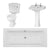 Nuie Legend Traditional Full Bathroom Suite with 1800 x 800mm Art Deco Bath - Unbeatable Bathrooms