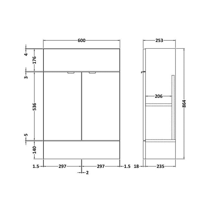 Hudson Reed Fusion Vanity Unit - Compact - Unbeatable Bathrooms