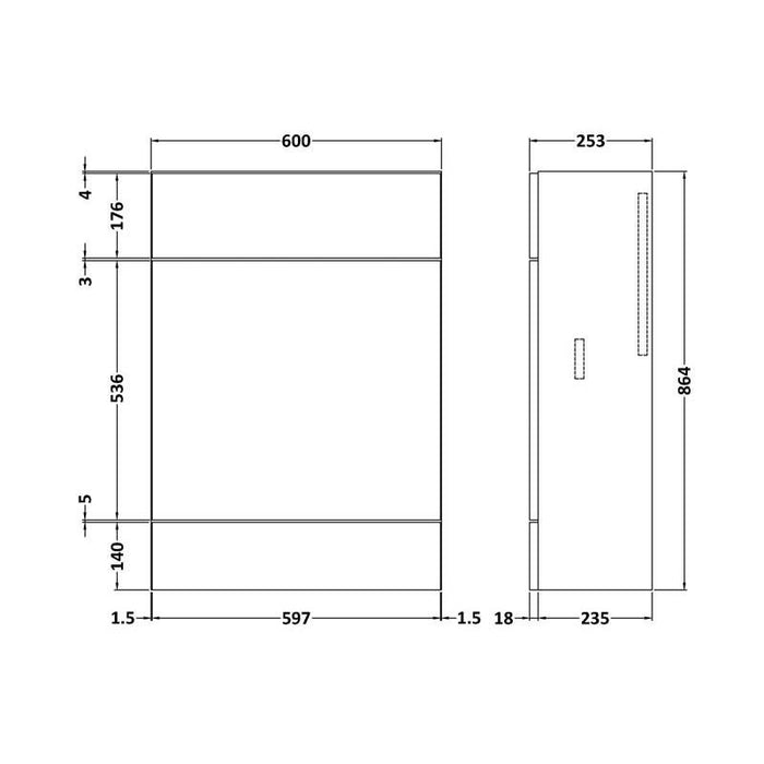 Hudson Reed Fusion WC Unit - Compact - Unbeatable Bathrooms