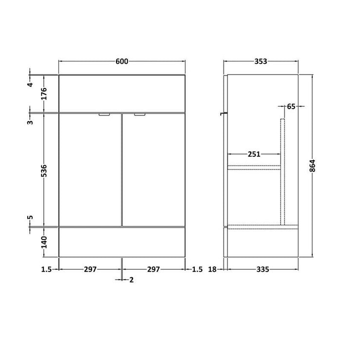 Hudson Reed Fusion Full Depth Vanity Unit - Unbeatable Bathrooms