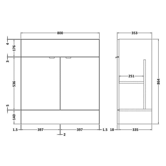Hudson Reed Fusion Full Depth Vanity Unit - Unbeatable Bathrooms