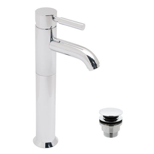 Vado Origins Extended Mono Basin Mixer Smooth Bodied Single Lever Deck Mounted With Clic-clac Waste - Unbeatable Bathrooms