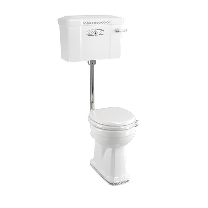Burlington Colours Low-Level Cistern Toilet with 520 Lever Cistern - Unbeatable Bathrooms
