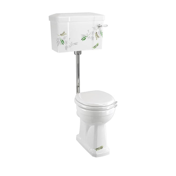 Burlington Colours Low-Level Cistern Toilet with 520 Lever Cistern & Seat - Unbeatable Bathrooms