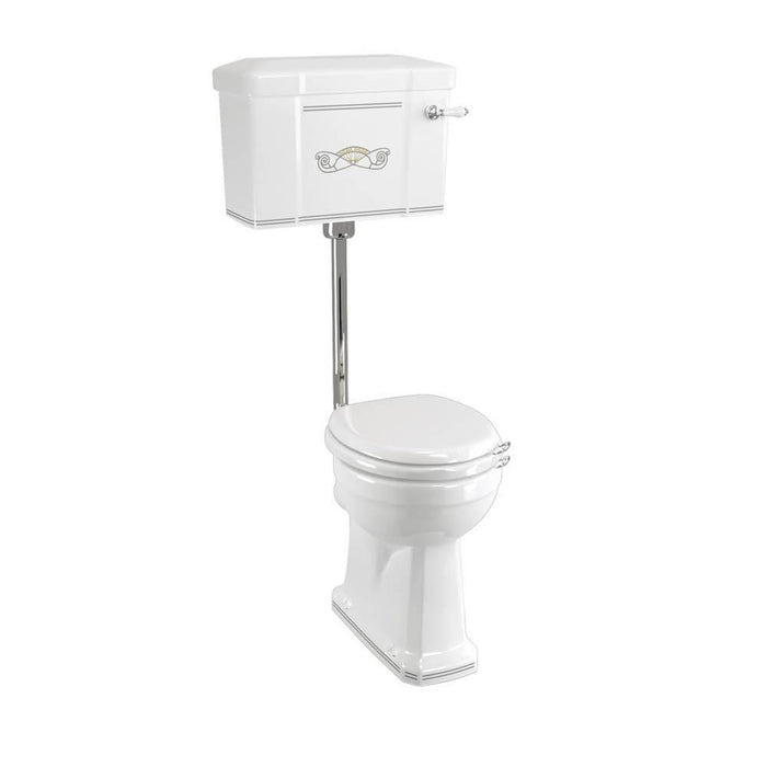 Burlington Colours Low-Level Cistern Toilet with 520 Lever Cistern - Unbeatable Bathrooms