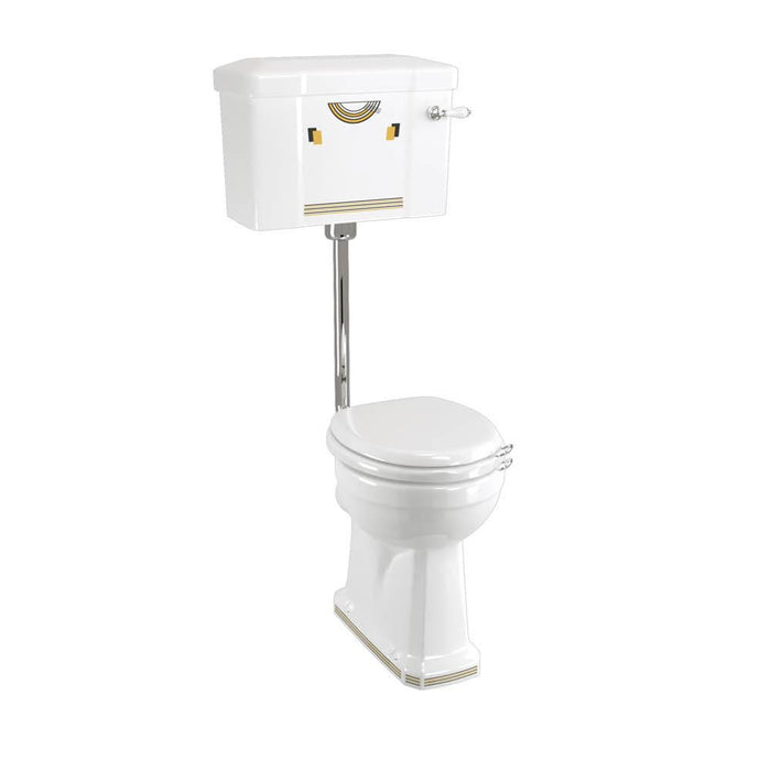 Burlington Colours Low-Level Cistern Toilet with 520 Lever Cistern - Unbeatable Bathrooms