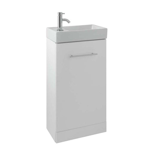 JTP Pace 400 Floor Mounted Unit with Basin - White - Unbeatable Bathrooms
