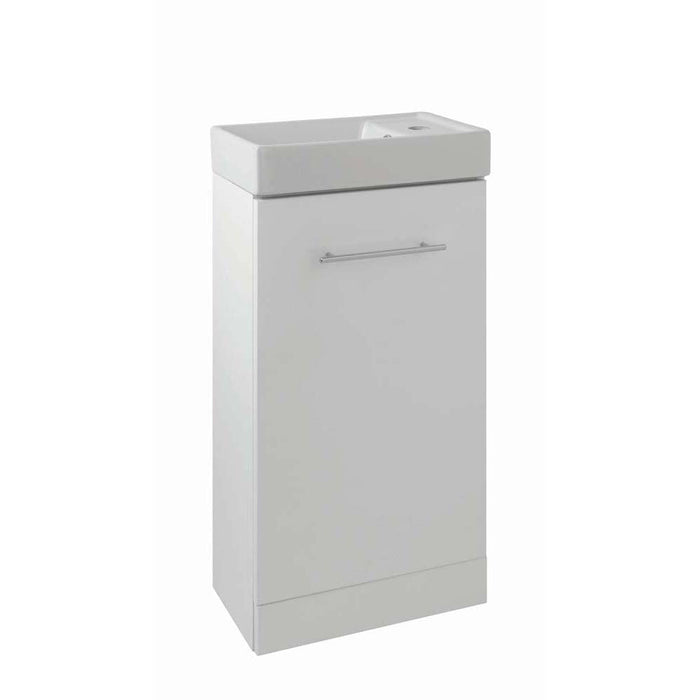 JTP Pace 400 Floor Mounted Unit with Basin - White - Unbeatable Bathrooms