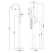 Hudson Reed Tec Lever Thermostatic Floor Standing Bath Shower Mixer - Unbeatable Bathrooms
