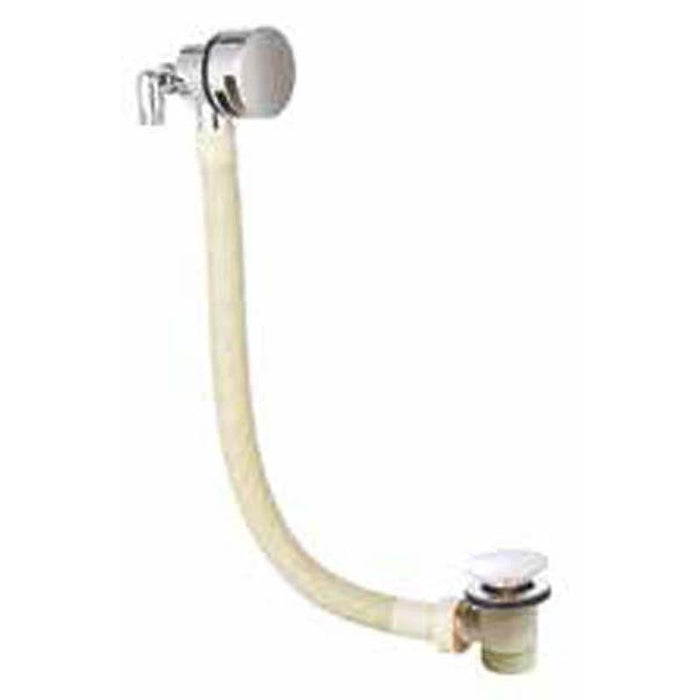 The White Space Overflow Bath Filler With Sprung Plug Waste - Unbeatable Bathrooms