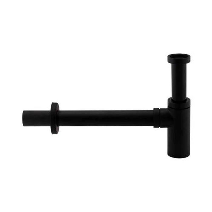 The White Space Round Bottle Trap - Black - Unbeatable Bathrooms