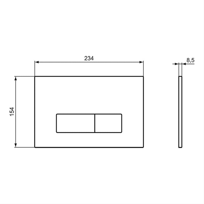 Ideal Standard Oleas P2 Pneumatic Dual Flushplate - Unbeatable Bathrooms