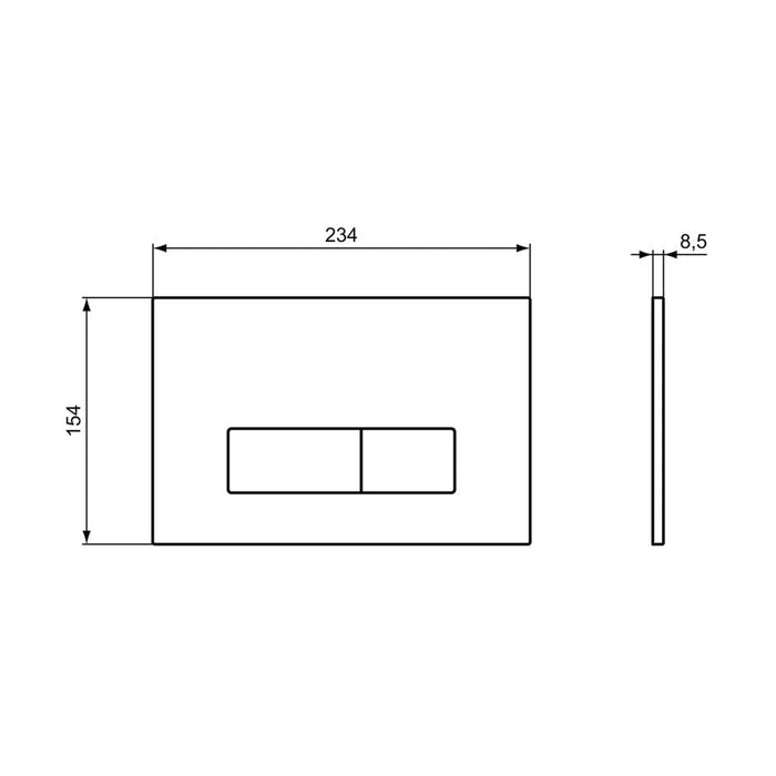 Ideal Standard Oleas M2 Mechanical Dual Flushplate - Unbeatable Bathrooms
