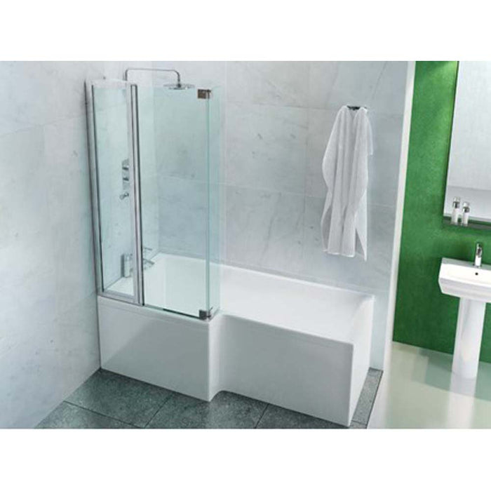 Britton Cleargreen EcoSquare 1700mm Shower Bath - Unbeatable Bathrooms
