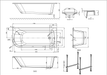 Britton Viride Vlear Line 1700 x 750mm Offset Single Ended Bath - Unbeatable Bathrooms