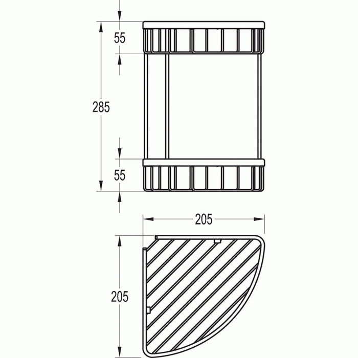 Flova Solid Brass Double Corner Rack - Unbeatable Bathrooms