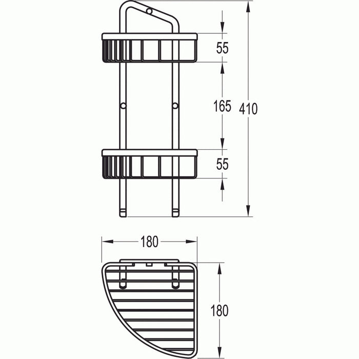 Flova Solid Brass Double Rack - Unbeatable Bathrooms