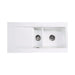 RAK Gourmet Dream 1 Ceramic Kitchen Sink - 1.5 Bowl - Single Reversible Drainer - White - Unbeatable Bathrooms
