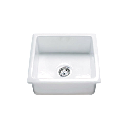RAK Gourmet 6 Ceramic Belfast Kitchen Sink - 1 Bowl - White - Unbeatable Bathrooms