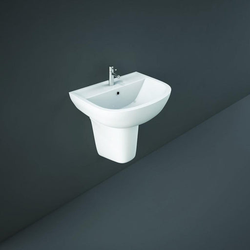 RAK Compact 45/55cm Pedestal Basin - 1 & 2TH - Unbeatable Bathrooms