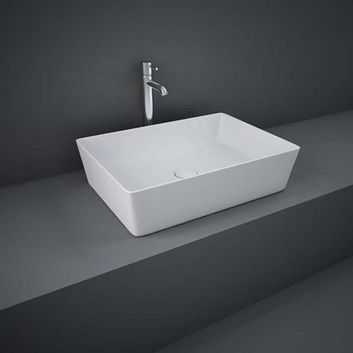 RAK Feeling 500mm 0TH Rectangular Countertop Basin - Unbeatable Bathrooms
