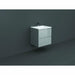 RAK Precious 600mm Vanity Unit - Wall Hung 2 Drawer Unit with Drop-In Basin - Unbeatable Bathrooms