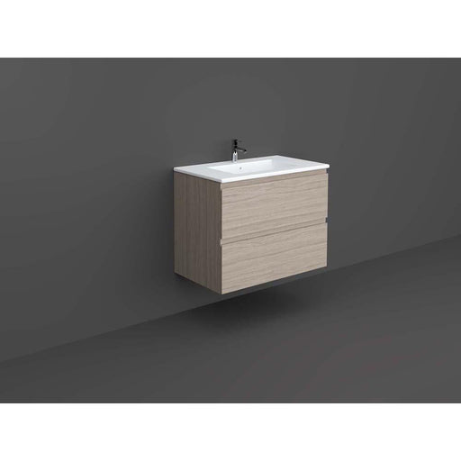 RAK Precious 800mm Vanity Unit - Wall Hung 2 Drawer Unit with Drop-In Basin - Unbeatable Bathrooms