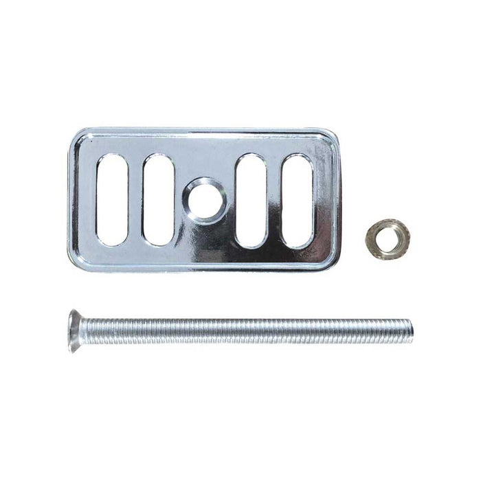 RAK Chrome Overflow Cover Plate with Fixings - O/FCOVER - Unbeatable Bathrooms