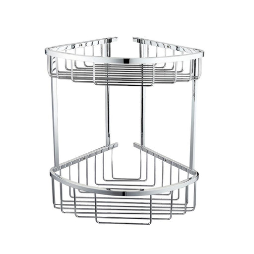 RAK Double Corner Basket Round Front Chrome - Unbeatable Bathrooms