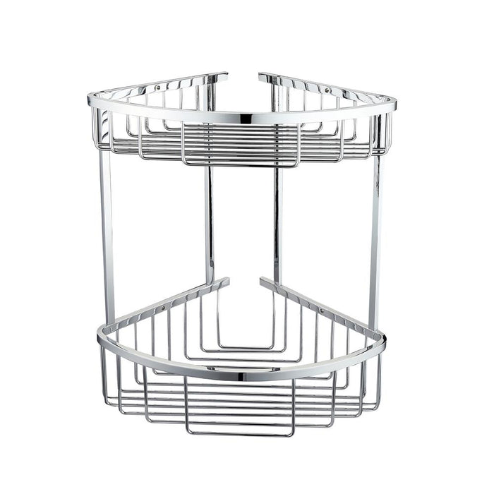 RAK Double Corner Basket Round Front Chrome - Unbeatable Bathrooms