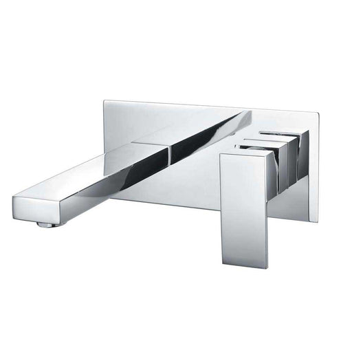 RAK Cubis Wall Mounted Basin Mixer with Back Plate - Unbeatable Bathrooms