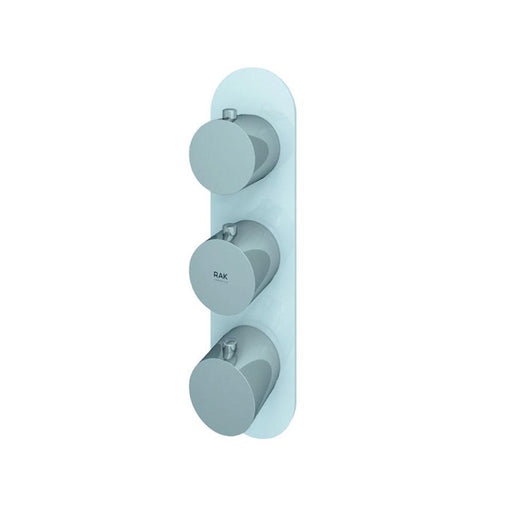 RAK Feeling Round Dual Outlet Thermostatic Concealed Shower Valve - Unbeatable Bathrooms