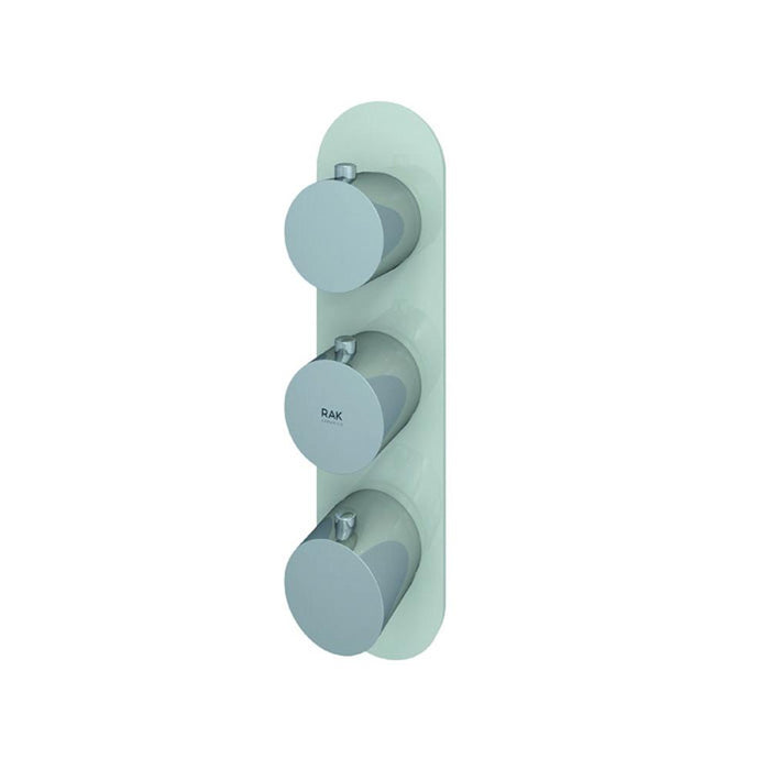 RAK Feeling Round Dual Outlet Thermostatic Concealed Shower Valve - Unbeatable Bathrooms
