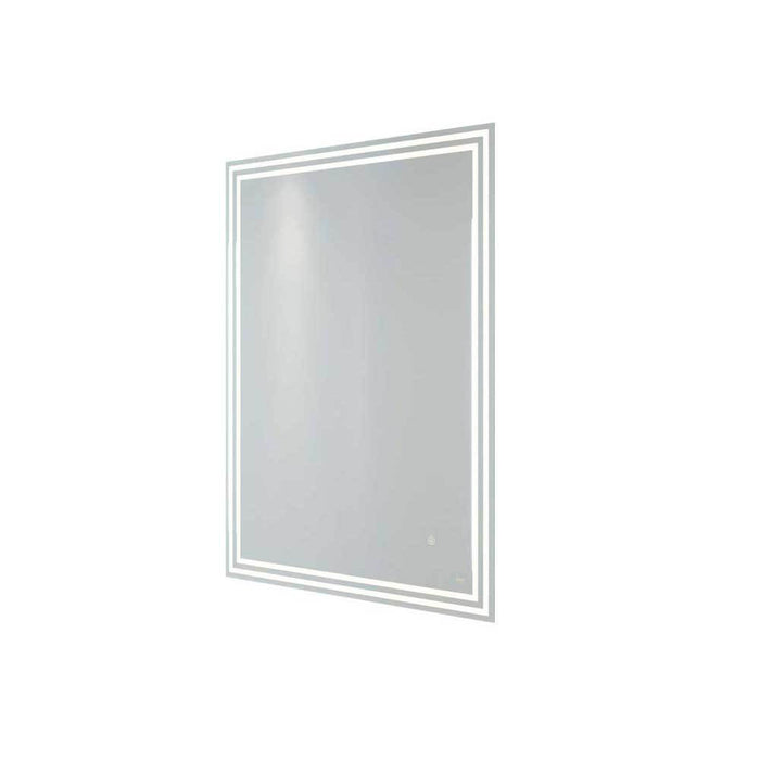 RAK Hermes 60cm x 80cm Led Illuminated Portrait Mirror with Demister,Shavers Socket and Touch Sensor Switch - Unbeatable Bathrooms