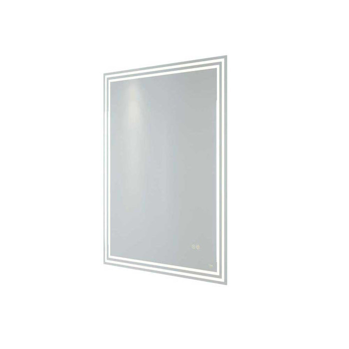 RAK Hermes 60cm x 80cm Led Illuminated Portrait Bluetooth Mirror with Demister,Shavers Socket and Touch Sensor Switch - Unbeatable Bathrooms