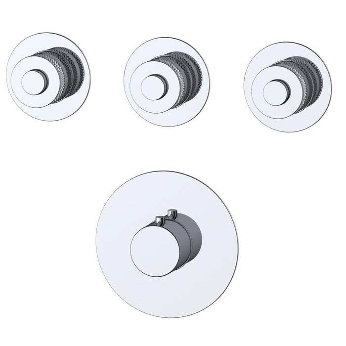 RAK Prima Tech Triple Outlet Concealed Thermostatic Shower - Unbeatable Bathrooms