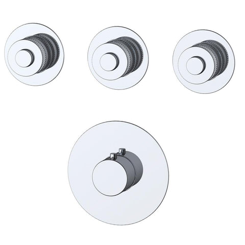 RAK Prima Tech Triple Outlet Concealed Thermostatic Shower - Unbeatable Bathrooms