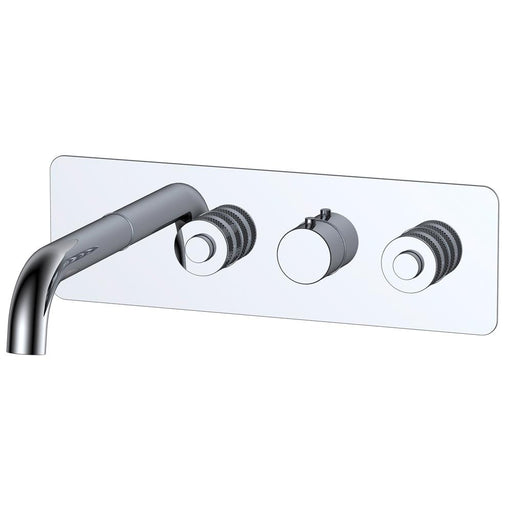 RAK Prima Tech Dual Outlet Concealed Thermostatic Bath and Shower with Back Plate (Horizontal) - Unbeatable Bathrooms