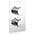 RAK Round Dual Outlet, 2 Handle Thermostatic Concealed Shower Valve - Unbeatable Bathrooms
