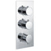 RAK Round Dual Outlet, 3 Handle Thermostatic Concealed Shower Valve - Unbeatable Bathrooms