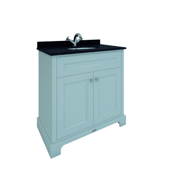 RAK Washington 600/800mm Vanity Unit - Floor Standing 2 Door Unit with Round Drop-In Basin - Unbeatable Bathrooms