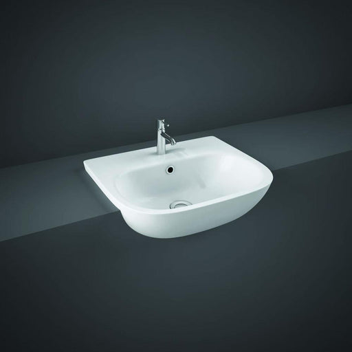 RAK Tonique 520mm 1TH Semi Recessed Basin - Unbeatable Bathrooms