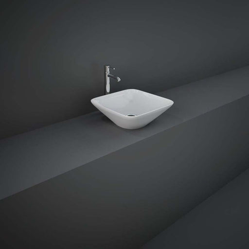 RAK Variant Square Counter Top Wash Basin 36cm - Unbeatable Bathrooms