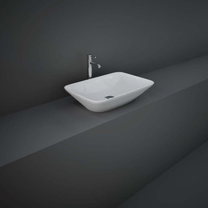 RAK Variant Rectangular Counter Top Wash Basin 55cm - Unbeatable Bathrooms
