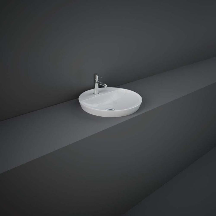 RAK Variant 420mm Round Counter Drop-In Basin with 1TH Ledge - Unbeatable Bathrooms