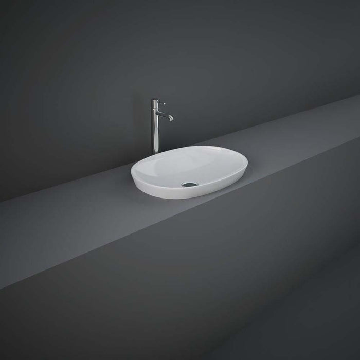 RAK Variant 500mm 0TH Oval Counter Drop-In Basin - Unbeatable Bathrooms