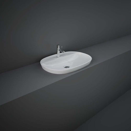 RAK Variant 600mm Oval Drop-In Basin with 1TH Ledge - Unbeatable Bathrooms