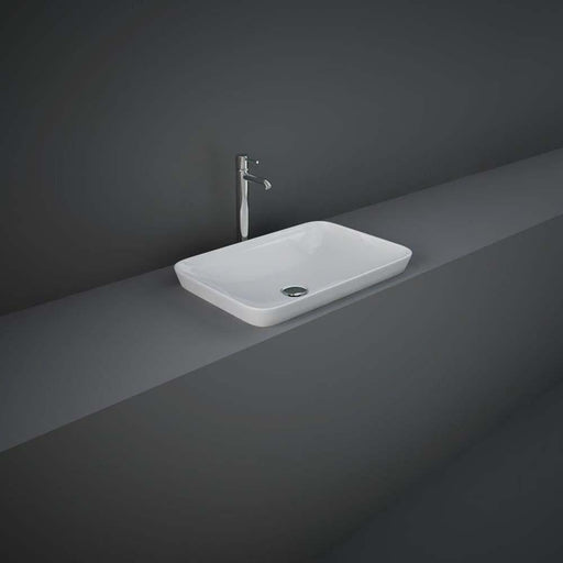 RAK Variant 550mm 0TH Rectangular Counter Drop-In Basin - Unbeatable Bathrooms